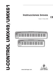 Behringer U-CONTROL UMX49 Instrucciones Breves