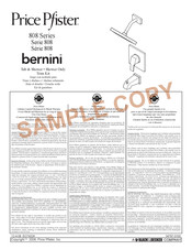 Black and Decker Price Pfister Bernini 808 Serie Manual Del Usuario