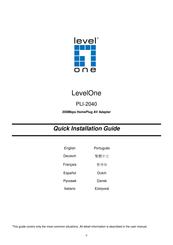 LevelOne PLI-2040 Guía De Instalación Rápida
