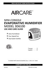 Aircare 3D6100 Guía De Uso Y Cuidado