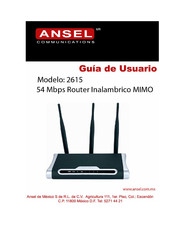 Ansel 2615 Guía De Usuario