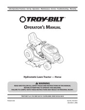 Troy-Bilt Horse Manual Del Operario