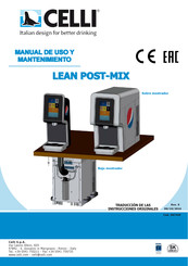 Celli Lean Post-Mix Bajo Manual De Uso Y Mantenimiento