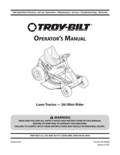 Troy-Bilt 26J Mini-Rider Manual Del Operador