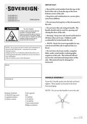 Sovereign S-60-DGP-E-S Instrucciones De Instalación