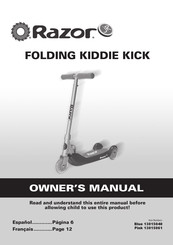 Razor KIDDIE KICK Manual De Usario