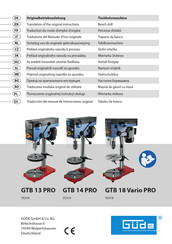 Gude 55218 Traducción Del Manual De Instrucciones Original