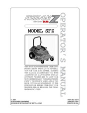 Scag FREEDOM Z SFZ Manual Del Operador