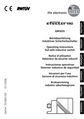 IFM Electronic Efector110 GM503S Instrucciones Operativas