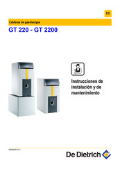 De Dietrich GT 228 Instrucciones De Instalación Y De Mantenimiento