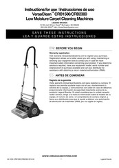 Versaclean CRB2380 Instrucciones De Uso