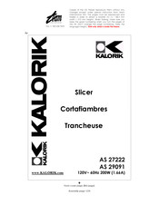 Kalorik AS 27222 Manual Del Usuario