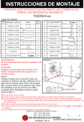 Courtyard Creations TGS59LH-WM Instrucciones De Montaje