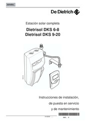 De Dietrich Dietrisol DKS 6-8 Instrucciones De Instalación, De Puesta En Servicio Y De Mantenimiento