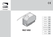 CAME RKLT-W50 Manual De Instrucciones