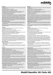 marklin 185 Serie Manual De Instrucciones
