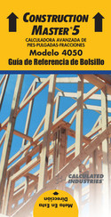 Calculated Industries Construction Master 5 4050 Guía De Referencia De Bolsillo