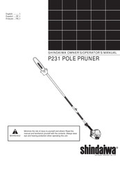 Shindaiwa P231 Manual Del Propietario - Operador