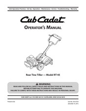 Cub Cadet RT 45 Manual Del Operador