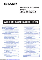 Sharp XG-MB70X Guía De Configuración