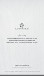 GARDENIQUE Serenity Manual De Instrucciones