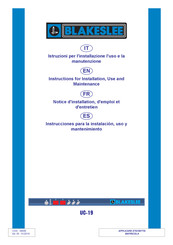 Blakeslee UC-19 Instrucciones Para La Instalación, Uso Y Mantenimiento