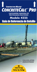 Calculated Industries CONSTRUCTION MASTER CONCRETECALC PRO 4225 Manual Del Usuario