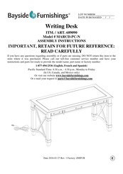 Bayside Furnishings 689090 Instrucciones De Montaje