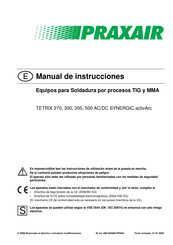 Praxair TETRIX 300 AC/DC SYNERGIC activArc Manual De Instrucciones