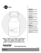 Badger InSinkErator AnswerLine 15ss Manual Del Usuario