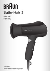 Braun Satin Hair 3 HD 310 Guia De Inicio Rapido