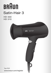 Braun Satin Hair 3 HD 330 Guia De Inicio Rapido