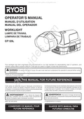 Ryobi CF120L Manual Del Operador