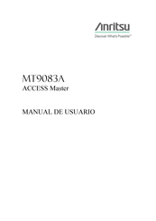 Anritsu MT9083A ACCESS Master Manual De Usuario