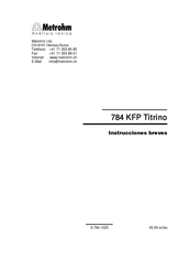 Metrohm 784 KFP Titrino Instrucciones Breves