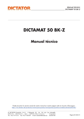 Dictator DICTAMAT 50 BK-Z Manual Tecnico