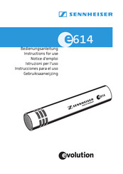 Sennheiser Evolution e614 Instrucciones Para El Uso
