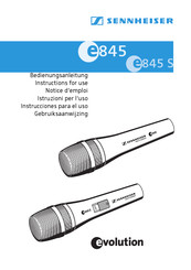 Sennheiser e825 S Instrucciones Para El Uso