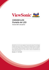 ViewSonic CDE6501LED Guia Del Usuario