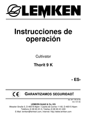 LEMKEN Thorit 9 K Instrucciones De Operación