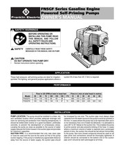 Franklin Electric FNSGF Serie Manuel Du Propriétaire