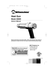 Milwaukee 2000D Manual Del Propietário