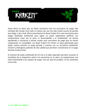 Razer Kraken pro Guia De Inicio Rapido