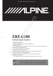 Alpine ERE-G180 Manual De Operación