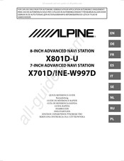 Alpine X701D/INE-W997D Guía De Referencia Rápida
