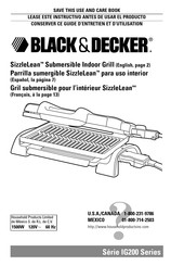 BLACK&DECKER SizzleLean IG200 Serie Manual De Instrucciones