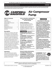 Campbell Hausfeld VH300300 Manual De Instrucciones De Operación Y Lista De Partes