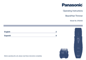 Panasonic ER2405 Instrucciones De Operación