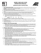 ASSOCIATED EQUIPMENT CORPORATION BC-91305 Manual De Instrucciones