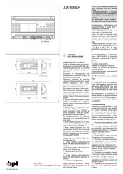 Bpt XA/300LR Manual De Instrucciones